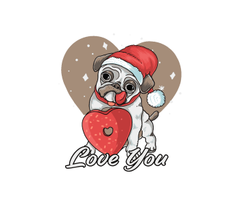 Pug enamorado